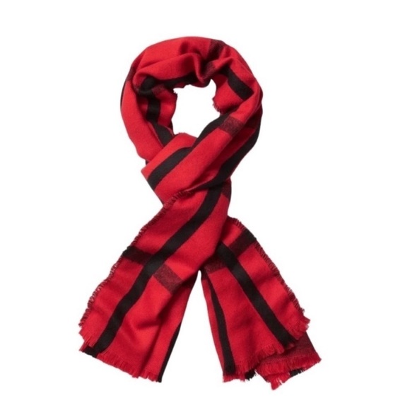 NWT Athleta Lizette Red/Black Reversible Blanket Scarf/wrap - Picture 1 of 5
